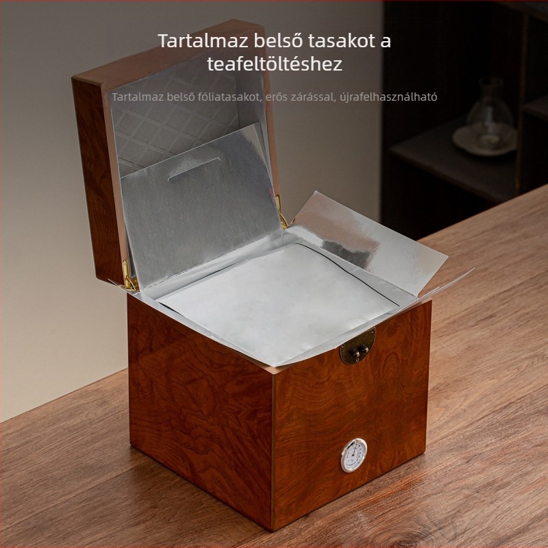 Kreatív teai ajándékdoboza, prémium 0,5 kg teás doboz készlet, Pu'er White Silver Needle csomagolás