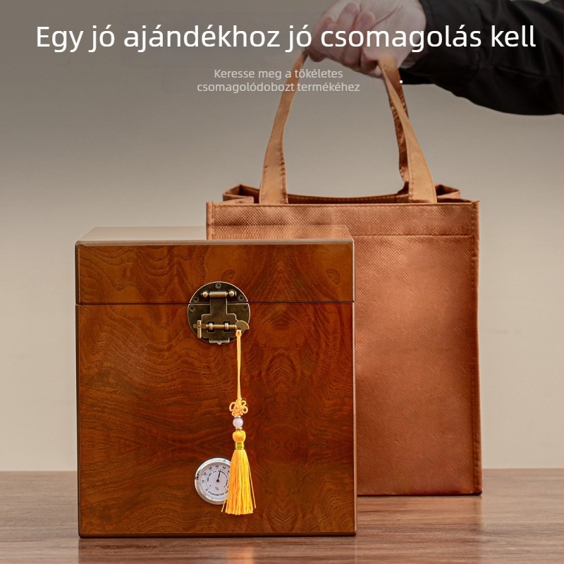 Kreatív teai ajándékdoboza, prémium 0,5 kg teás doboz készlet, Pu'er White Silver Needle csomagolás