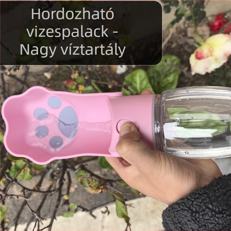 Nagy kapacitású összecsukható kültéri vízpalack háziállatok számára (kutyák és macskák)