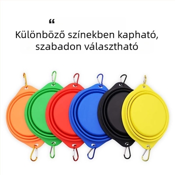 Silikon összecsukható etetőtál háziállatoknak, antitilt kutyatál, kültéri, hordozható macska- és kutyáknak