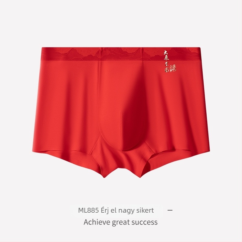 Milan 2026 új stílusú férfi boxer brief 60S modal, piros, antibakteriális, középmagas derekú, varrat nélküli