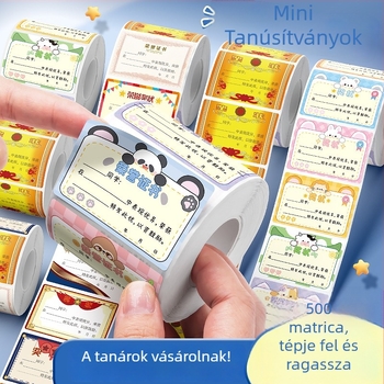 Kaba Bear Mini Jutalom Matrica Gyerekeknek – Szórakoztató Elismerő Matrica Általános Iskolásoknak