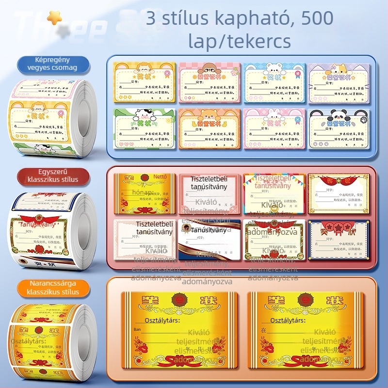 Kaba Bear Mini Jutalom Matrica Gyerekeknek – Szórakoztató Elismerő Matrica Általános Iskolásoknak