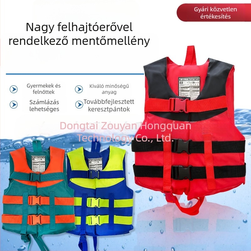 Felnőtt és gyerek mentőmellény vízi sportokra, magas felhajtóerővel