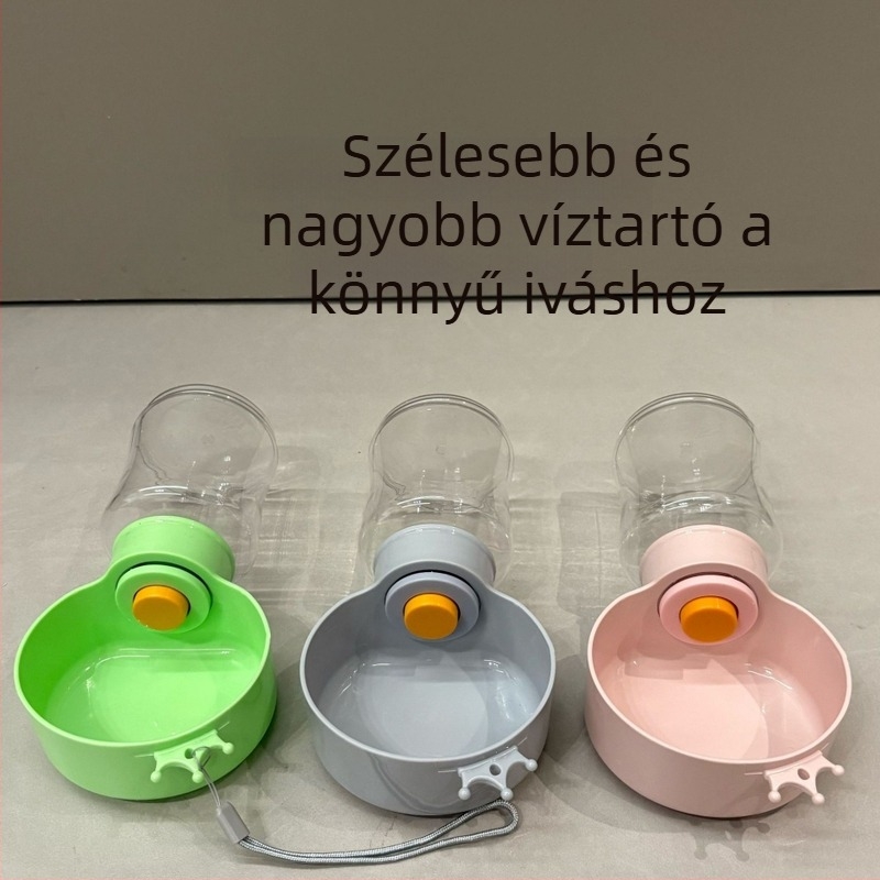 Kutyák és macskák számára hordozható víz- és ételadagoló pohár, 2 az 1-ben