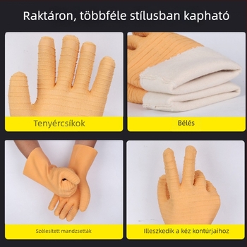 Spirál mintázatú latex kesztyű sav-bázis ellenálló, csúszásmentes, megvastagított, ipari vegyi anyagokra és korrózió ellen, tartós és vízálló