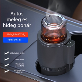 Autós termosz forró és hideg italokhoz, 12V melegítés, gyors hűtés – kettős funkciójú termosz autóhoz