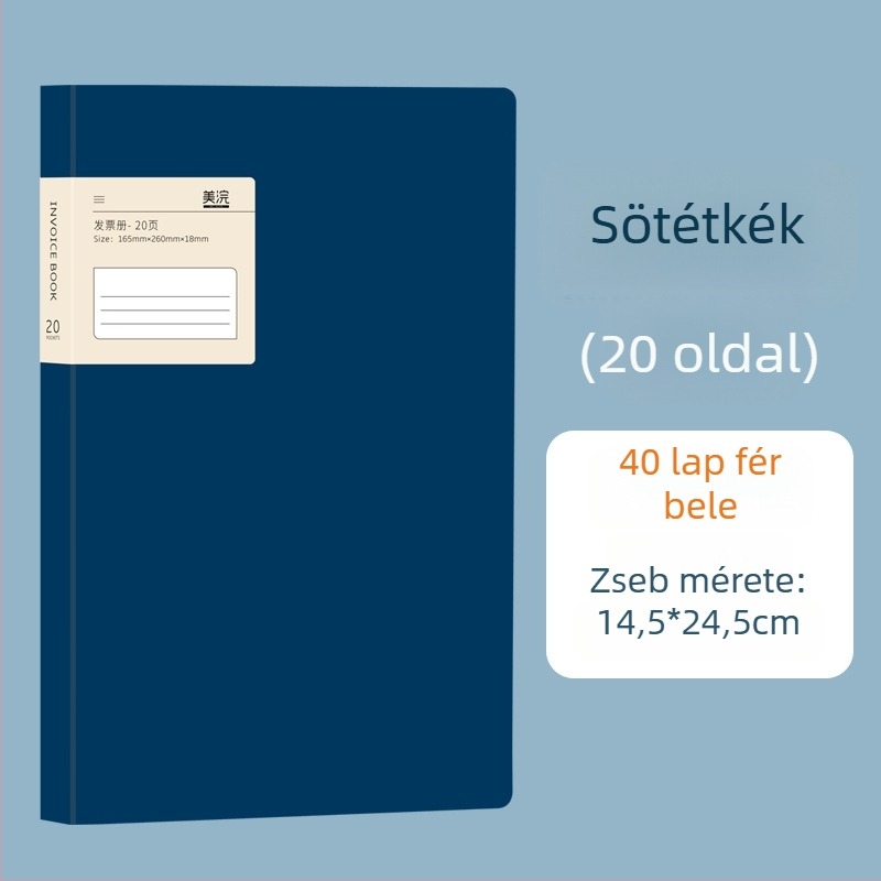 ÁFA számlák és adózási bizonylatok rendező irattartó könyv
