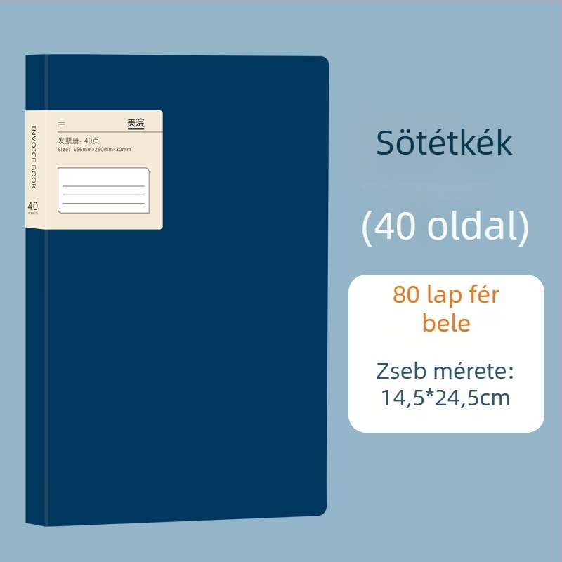 ÁFA számlák és adózási bizonylatok rendező irattartó könyv