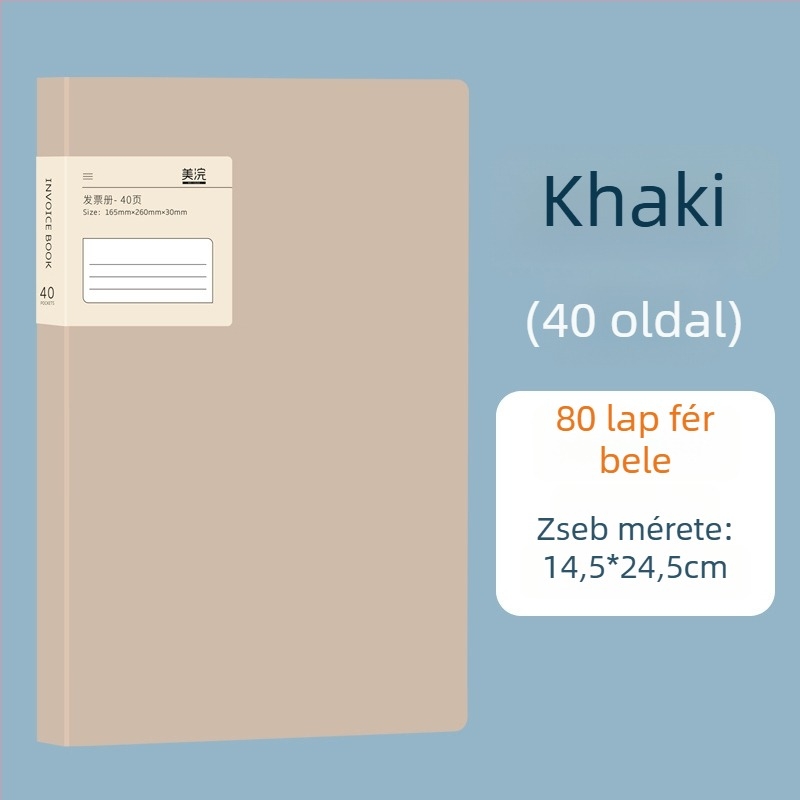 ÁFA számlák és adózási bizonylatok rendező irattartó könyv