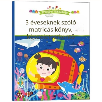 3 éveseknek szóló matricás könyv: figyelemfejlesztés és korai tanulás