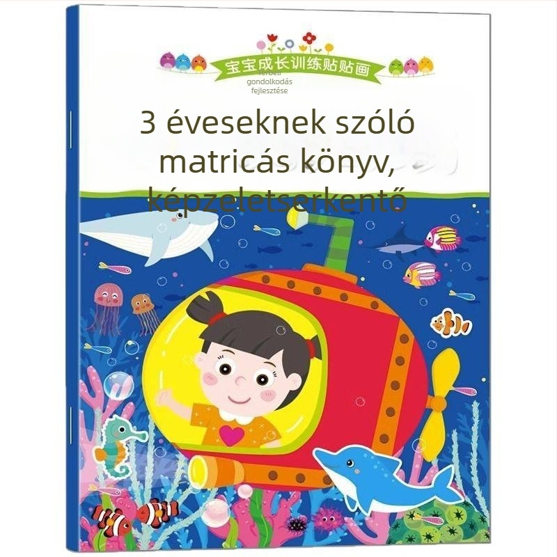 3 éveseknek szóló matricás könyv: figyelemfejlesztés és korai tanulás