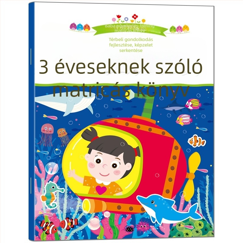 3 éveseknek szóló matricás könyv: figyelemfejlesztés és korai tanulás
