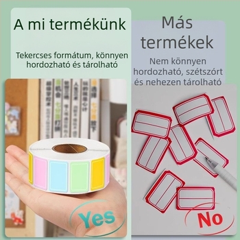 Színes vízálló írható címkék, öntapadós névtáblák