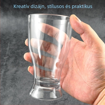 Átlátszó akril pohár italokhoz éttermi használatra, alkalmas forró és hideg italokhoz, citromos üdítő, gyümölcslé, tejes tea és sör, 201–300 ml