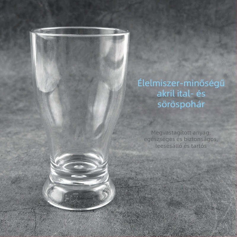 Átlátszó akril pohár italokhoz éttermi használatra, alkalmas forró és hideg italokhoz, citromos üdítő, gyümölcslé, tejes tea és sör, 201–300 ml