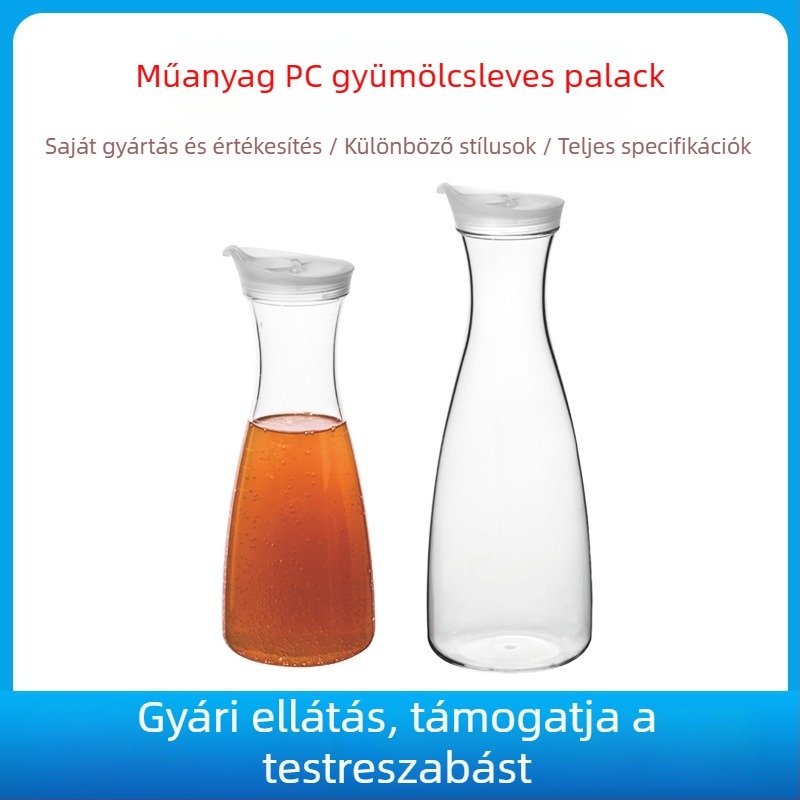 Átlátszó PC műanyag üveg gyümölcsléhez és hideg vízhez, shaker bárhoz, KTV-hez, otthoni használatra