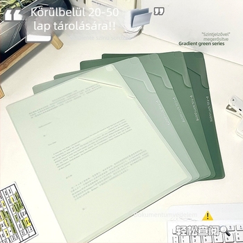 Gradient színű L-alakú mappa diákoknak, nagy kapacitású, vízálló irattartó, vizsgadolgozatok és irodai dokumentumok tárolására