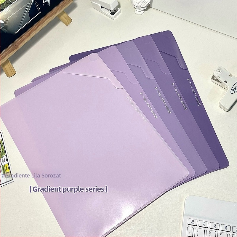 Gradient színű L-alakú mappa diákoknak, nagy kapacitású, vízálló irattartó, vizsgadolgozatok és irodai dokumentumok tárolására