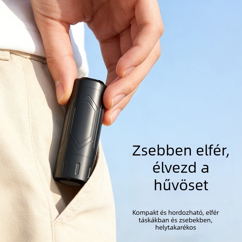 Rúzstílusú mini ventilátor nyakba akasztható és kézi használat módokkal, hordozható beépített akkumulátorral