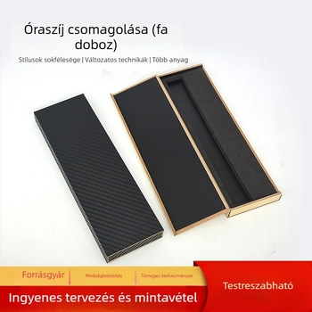 Fából készült óraszíj csomagoló doboz Huawei és Apple Watchhoz, méretek 65×206×18 mm