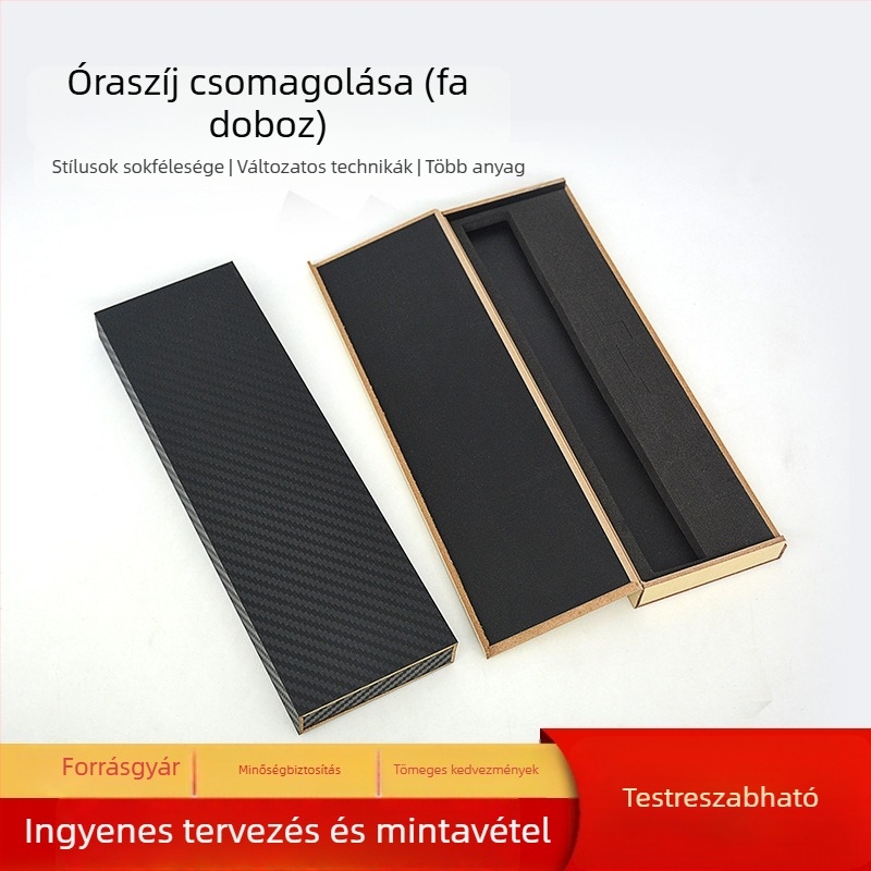 Fából készült óraszíj csomagoló doboz Huawei és Apple Watchhoz, méretek 65×206×18 mm