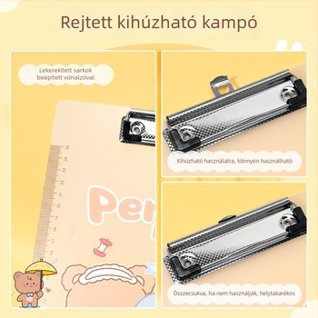 A4-es átlátszó akril klipboard diákoknak – egységes klip, 31,5 × 22 cm