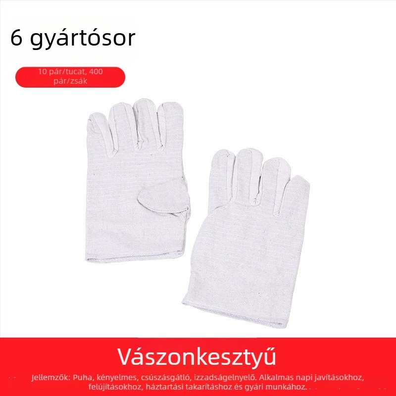 Kétszintes, vastagon bélelt vászonmunkás kesztyűk, védőeszköz gépkezeléshez és hegesztéshez
