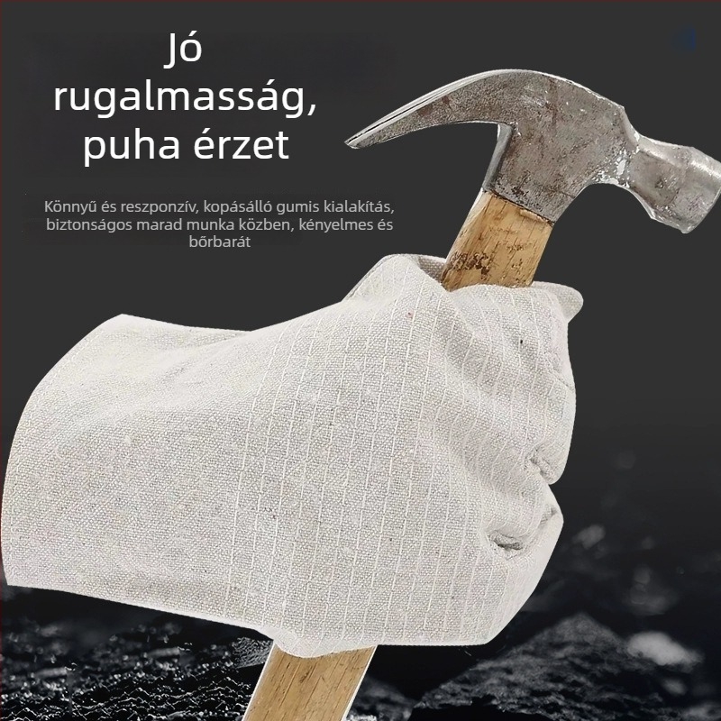 Vászon kesztyű hegesztéshez, védő, csúszásmentes, kopásálló, vastagított, dupla rétegű