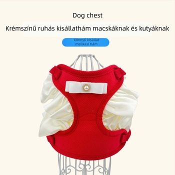 Mellkasra szerelt hám és póráz kistestű kutyáknak
