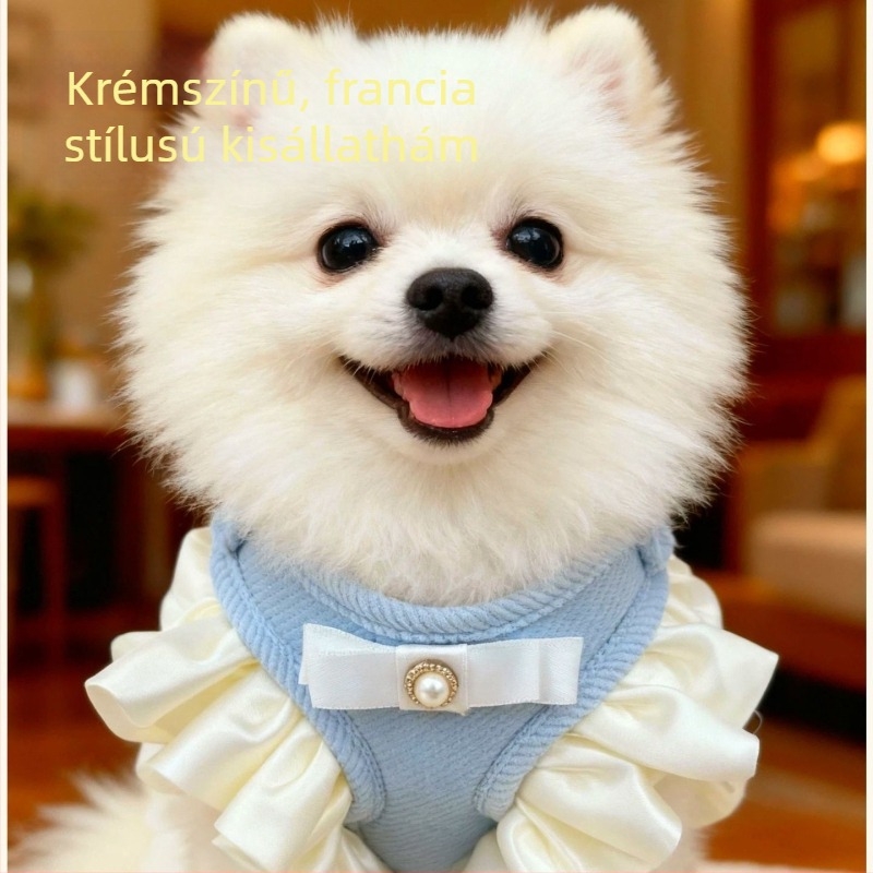 Mellkasra szerelt hám és póráz kistestű kutyáknak