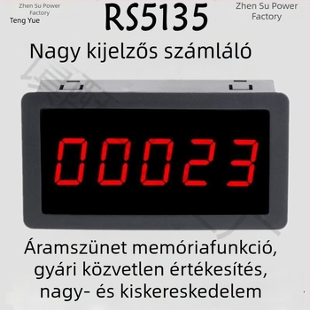 RS5135 Digitális kijelzős számláló lyukasztópréshez és esztergához, nagy elektronikus kijelzővel