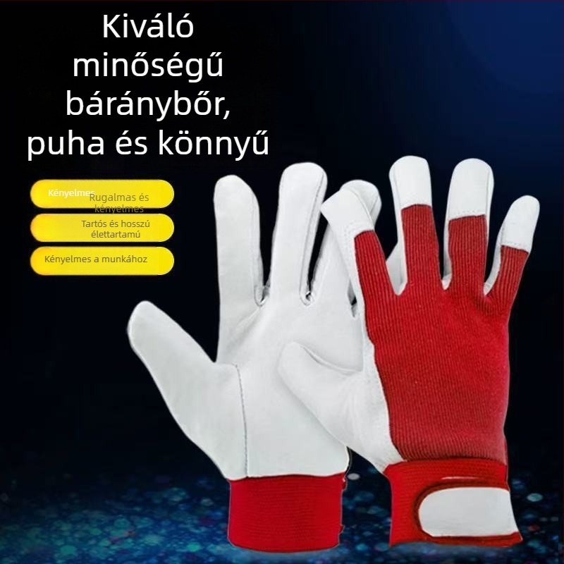 Juhbőr hegesztőkesztyű argon ívhegesztéshez (TIG), kopásálló, puha, precíz védőkesztyű gépekhez és karbantartáshoz, vékony dizájn