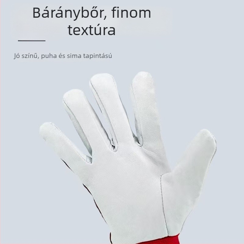 Juhbőr hegesztőkesztyű argon ívhegesztéshez (TIG), kopásálló, puha, precíz védőkesztyű gépekhez és karbantartáshoz, vékony dizájn