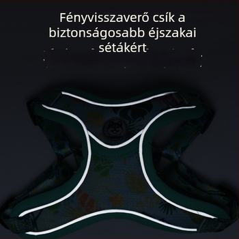 Reflektív kutya mellkas-hám, kitépés elleni kialakítással