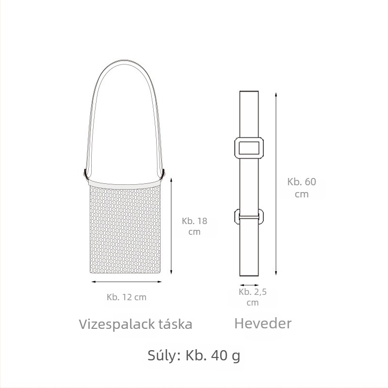 FaSoLa Kültéri hordozható szigetelt kulacs-tok, univerzális nagy kapacitású, váll- vagy kézben hordható