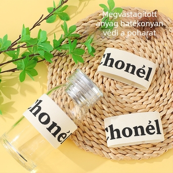 Rugalmas szalaggal készült termosz pohárvédő hüvely, hőszigetelés, égési sérülés elleni védelem, csúszásmentes, univerzális üvegpohárhoz