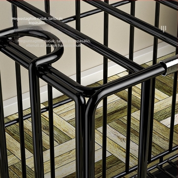 Megvastagodott, összecsukható kutyakeret beépített toalettel közepes és kis testű kutyáknak; kisállatketrec; macskavilla