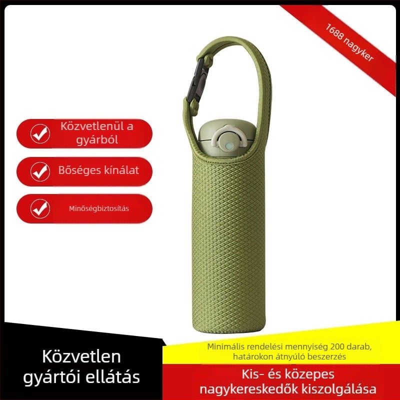 330 ml-es üvegpohárhoz készült neoprenes pohárkendő, hőszigetelő, antiégés, Lycra pánttal