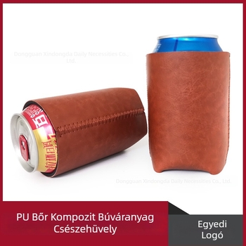 PU bőr sörös dobozvédő, 330 ml / 12 oz, szigetelt fedél