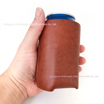 PU bőr sörös dobozvédő, 330 ml / 12 oz, szigetelt fedél