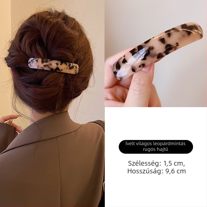 Új, nagy méretű hajcsat a tarkóra, elegáns megjelenésű rugós barrettával, női hajdísz