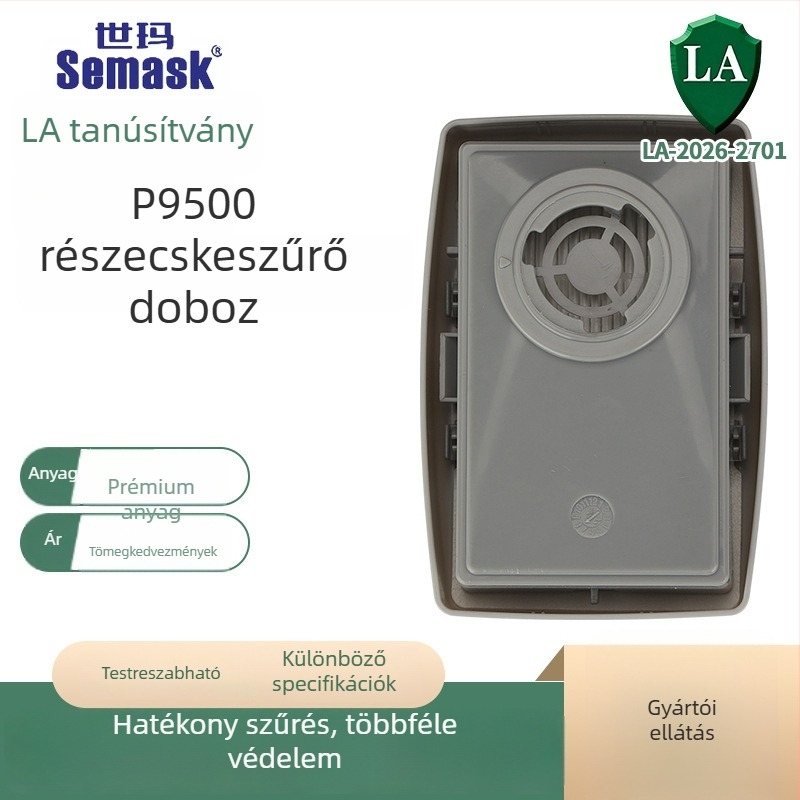 P9500 részecskeszűrő doboz KP100 gázmaszkhoz üvegszál szűrőgyapottal
