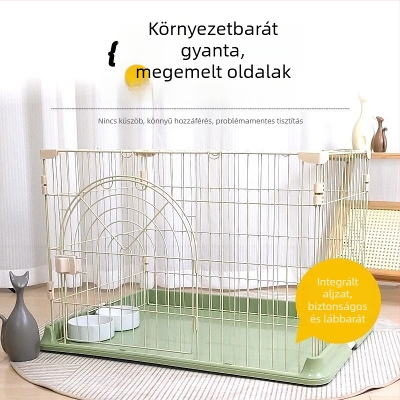 Vasból készült kutyakeret kutyák számára a kicsiktől a nagyokig, beltéri használatra, légáteresztő, könnyen összeszerelhető