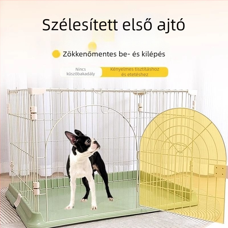 Vasból készült kutyakeret kutyák számára a kicsiktől a nagyokig, beltéri használatra, légáteresztő, könnyen összeszerelhető