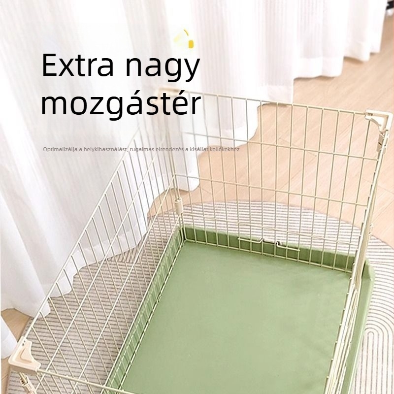 Vasból készült kutyakeret kutyák számára a kicsiktől a nagyokig, beltéri használatra, légáteresztő, könnyen összeszerelhető