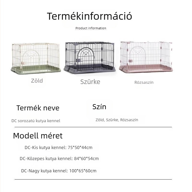 Vasból készült kutyakeret kutyák számára a kicsiktől a nagyokig, beltéri használatra, légáteresztő, könnyen összeszerelhető