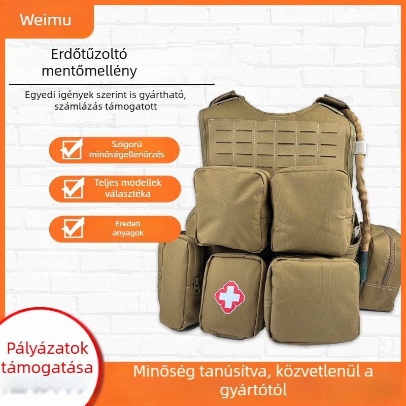 Erdei tűzoltó aramid védőmellény, tűzálló és multifunkcionális mentőruha