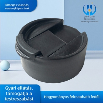 Flip-top fedél poharakhoz, univerzális átmérő, rozsdamentes acél termosz fedél és műanyag pohárfedél