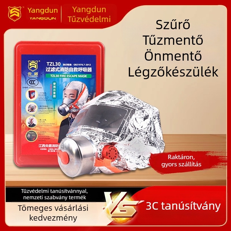 Central Shield Önmentő légzőkészülék füst- és gázszűrővel
